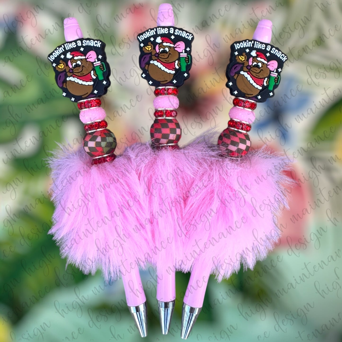 “Looking Like a Snack” Mouse Christmas Beaded Pens