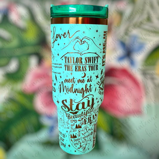 Taylor Swift Laser Engraved Unbranded Tumbler 40oz