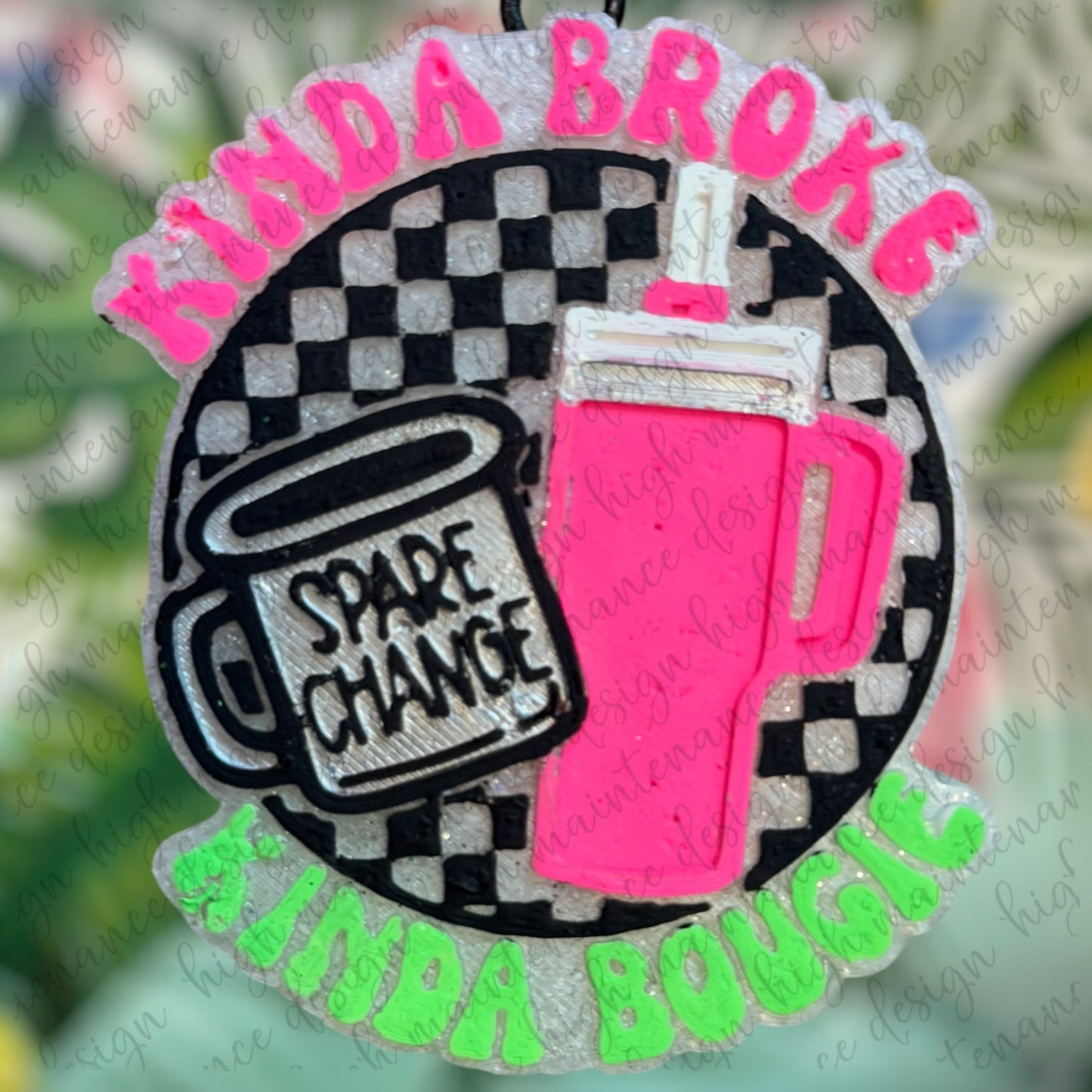 “Kinda Broke Kinda Boujee” Stanley Freshie & Freshie Hanger (Beach Bunny)