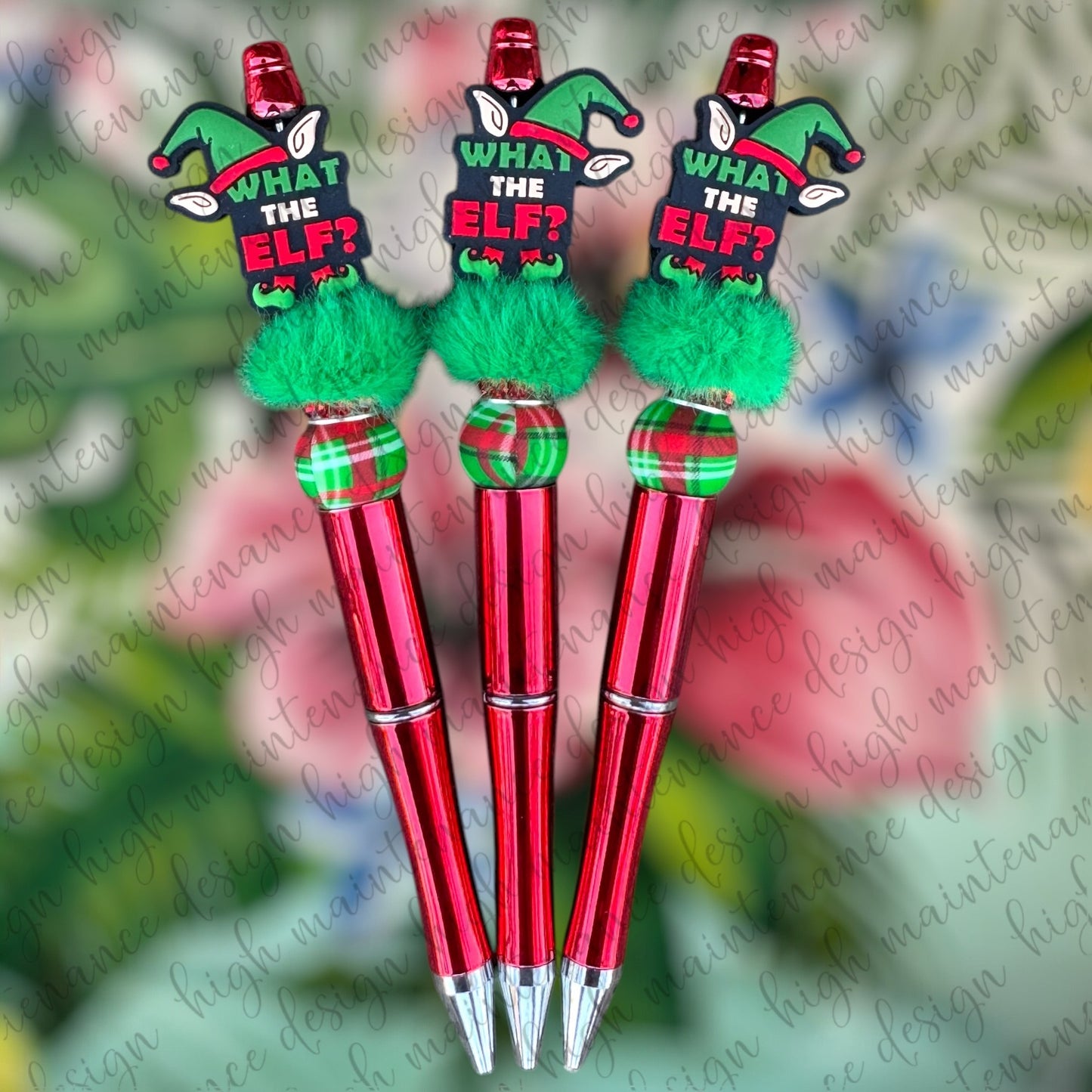 “What the Elf” Christmas Beaded Pens